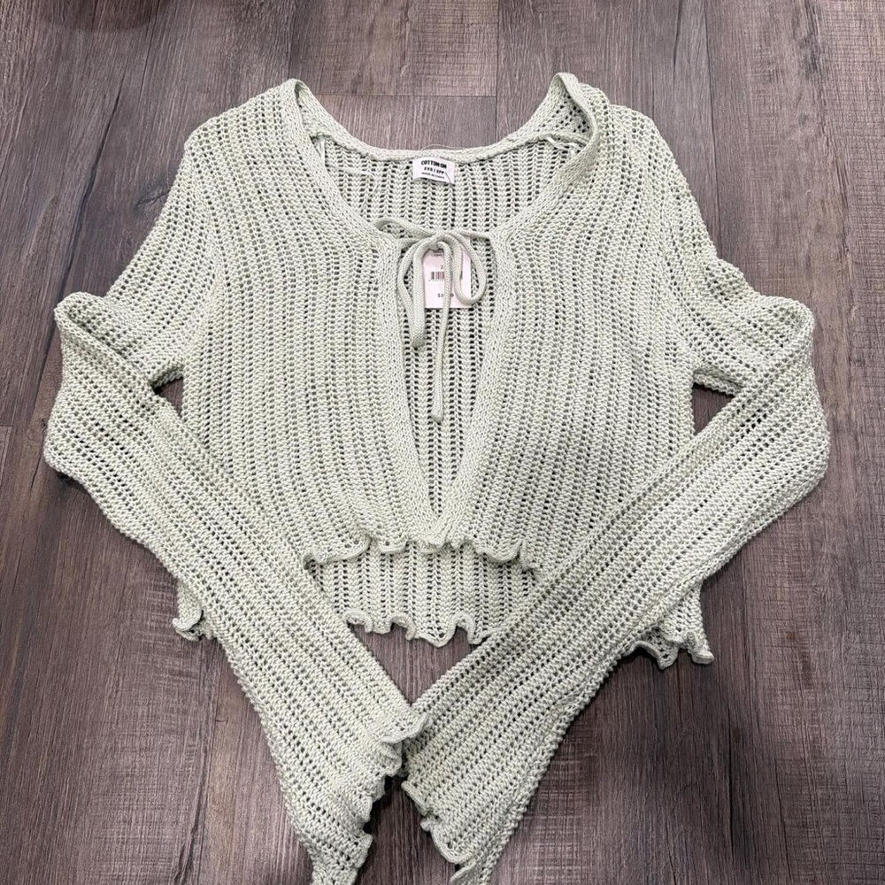 Cotton On Light Green Knit Cardigan